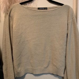 Boohoo square line sweater